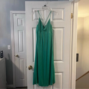 Zara Kelly Green Knotted Slip Dress Size Small